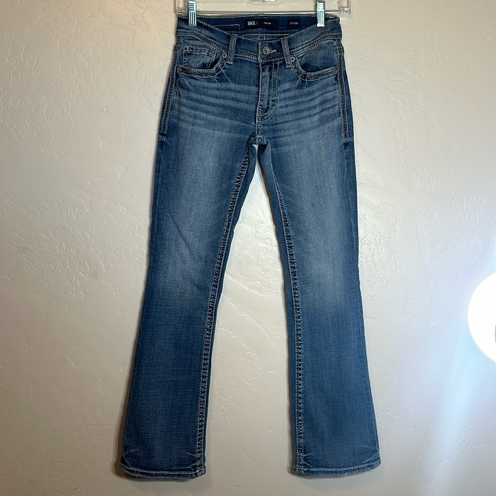 Boys BKE pants / Jeans - size 27 x 30. Wore - lightly stained knees Fulton